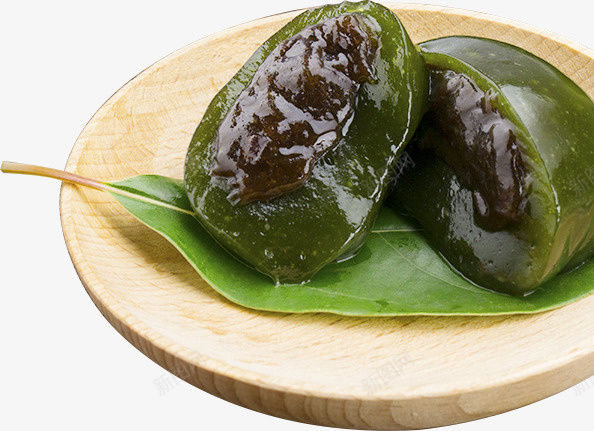 食物青团子png免抠素材_88icon https://88icon.com 产品实物 木制 树叶 盘子 青团子 食物