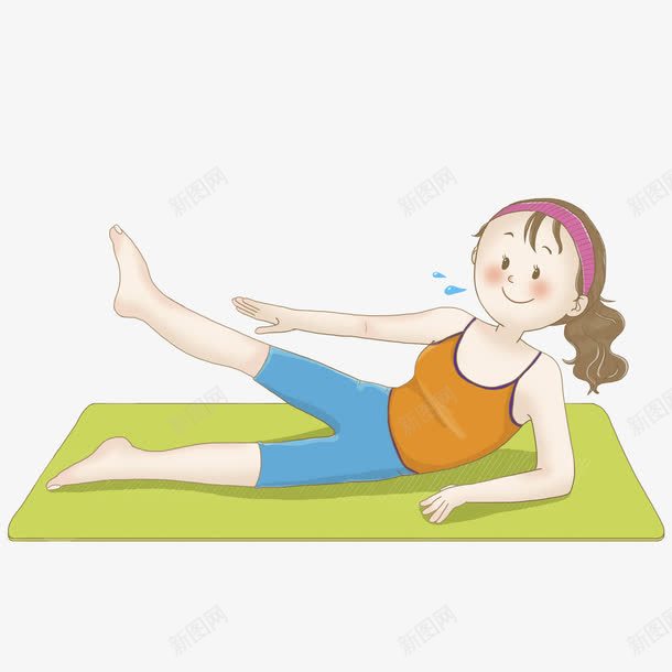 手绘瘦身瑜伽图png免抠素材_88icon https://88icon.com 人物 健身 减肥 手绘 流汗 瘦身 简笔 运动