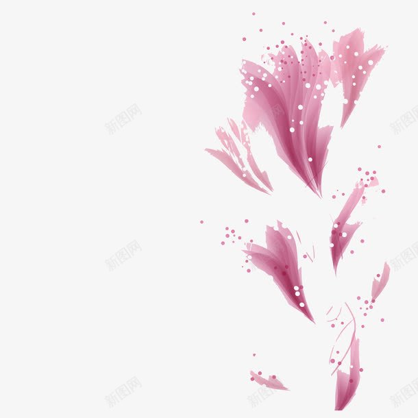 唯美梦幻花朵装饰画png免抠素材_88icon https://88icon.com 梦幻花朵 植物花朵 花瓣 花瓣背景