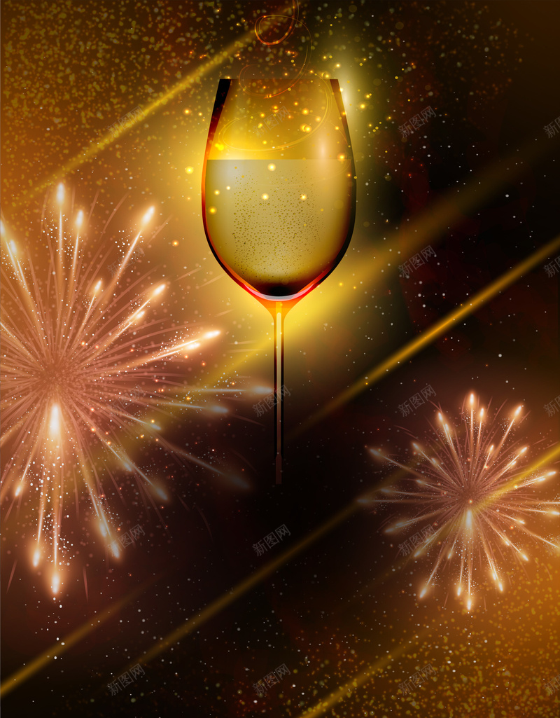 新年庆祝聚会背景矢量图ai设计背景_88icon https://88icon.com 几何 新年 新春 派对 海报 烟火 矢量 聚会 背景 酒杯 矢量图
