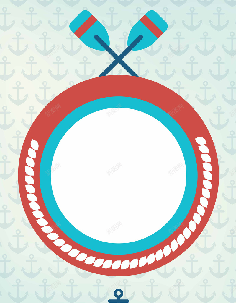 卡通航海元素海报背景矢量图ai设计背景_88icon https://88icon.com 元素 卡通 海报 游泳圈 简约 背景 航海 船桨 矢量图