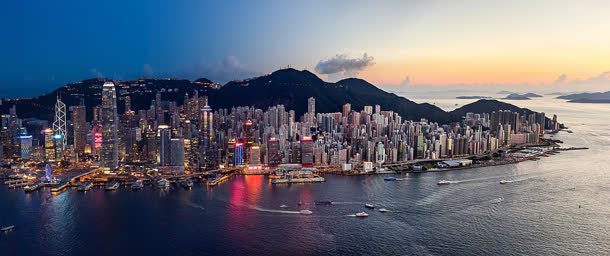 蓝天夕阳城市海景jpg设计背景_88icon https://88icon.com 城市 夕阳 海景 蓝天