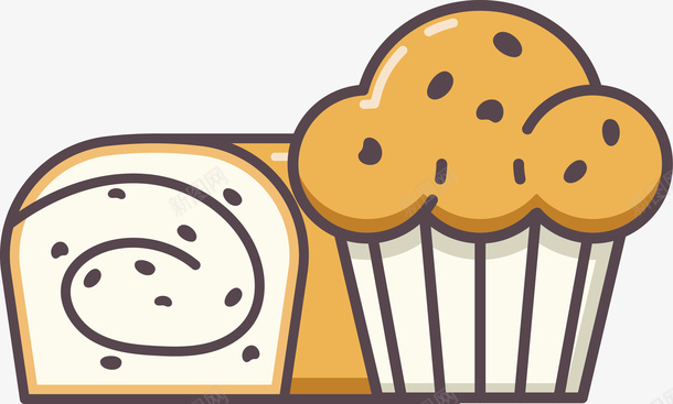 卡通手绘面包png免抠素材_88icon https://88icon.com 切片面包 卡通手绘 小糕点 面包 面包简笔画