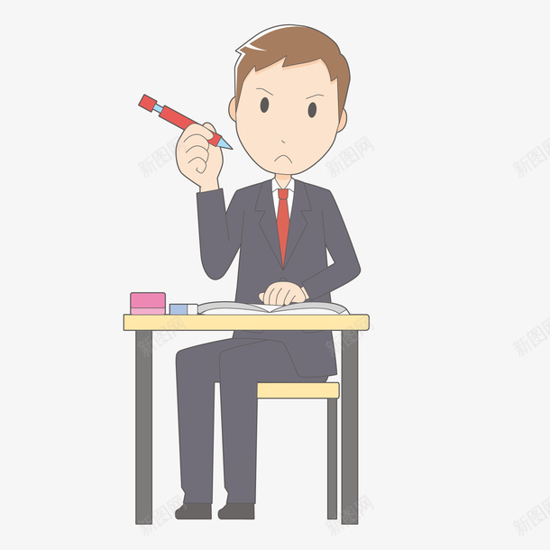写笔记的商务人士矢量图ai免抠素材_88icon https://88icon.com 书写 写字 卡通 商务人士 笔记 记录 矢量图