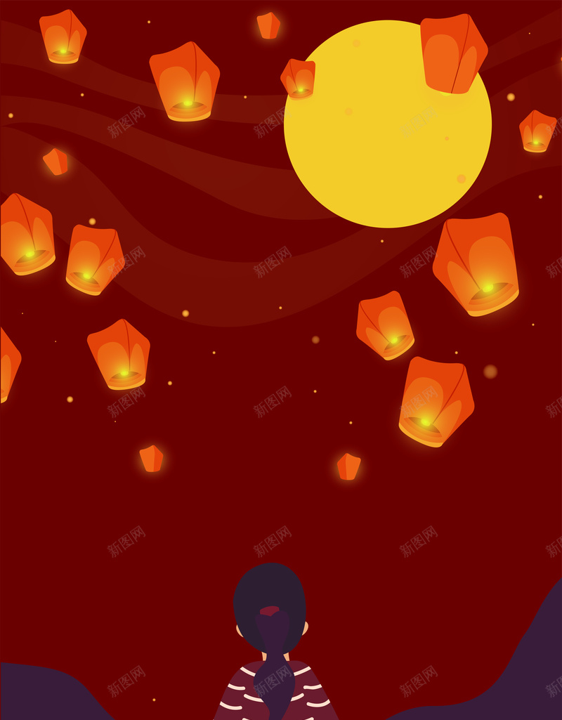 简约扁平化中秋节背景矢量图ai设计背景_88icon https://88icon.com 中国风 中秋元素 中秋节 双节同庆 国庆节 国庆遇到中秋 圆月 气氛 海报设计 烘托 节日背景 矢量图