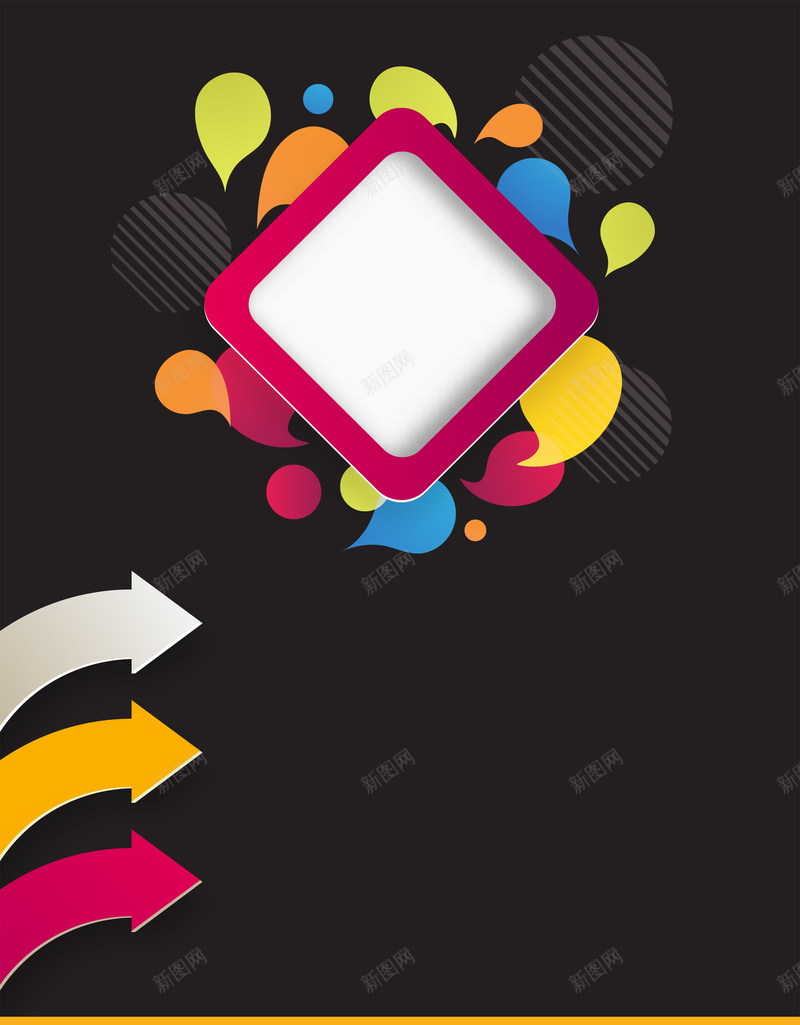 缤纷色彩装饰黑色背景时尚创意封面背景矢量图ai设计背景_88icon https://88icon.com DM单页 创意 商务背景 喜欢 封面设计 广告设计 时尚 画册封面 画册模板 矢量素材 缤纷色彩 黑色 矢量图