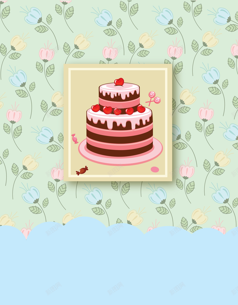 小清新童趣碎花蛋糕甜品背景矢量图ai设计背景_88icon https://88icon.com 复古优雅美食餐厅背景 小清新甜品菜单海报 小碎花清新菜单背景 开心 蛋糕矢量素材 矢量图