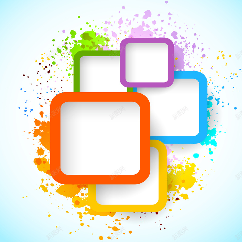 手绘彩色相框背景矢量图ai设计背景_88icon https://88icon.com 彩色 手绘 海报 相框 背景 矢量图
