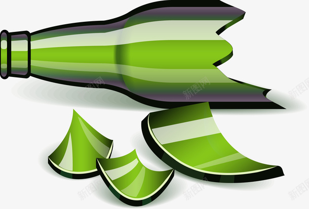 手绘碎瓶子矢量图ai免抠素材_88icon https://88icon.com 垃圾 手绘 矢量图 破碎瓶子 碎瓶子