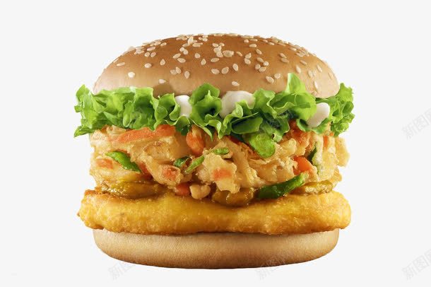 番茄腿堡png免抠素材_88icon https://88icon.com 脆 芝麻 辣 面包 鸡腿堡