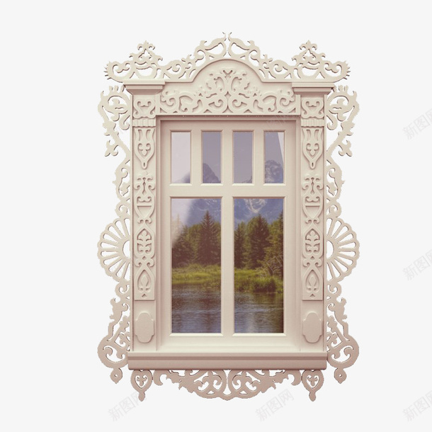 白色欧式雕花窗户png免抠素材_88icon https://88icon.com 关窗 复古窗 白色 白色欧式雕花窗户 白色窗框 白色花纹 白色花纹雕花窗户 花纹 雕花 雕花窗