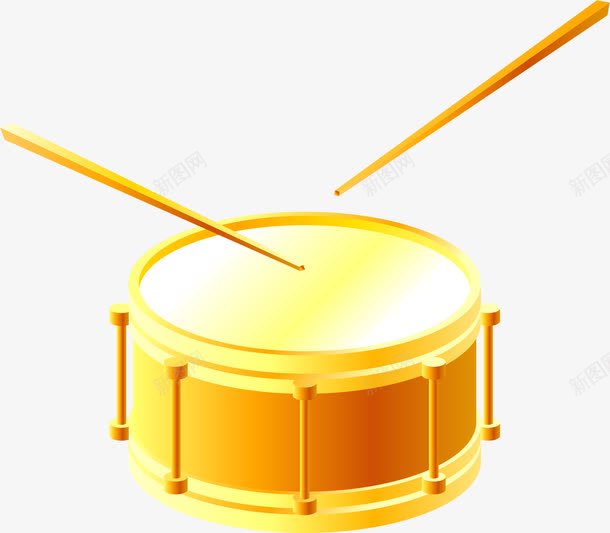 鼓元素png免抠素材_88icon https://88icon.com png 乐器 敲鼓矢量 矢量元素 黄色