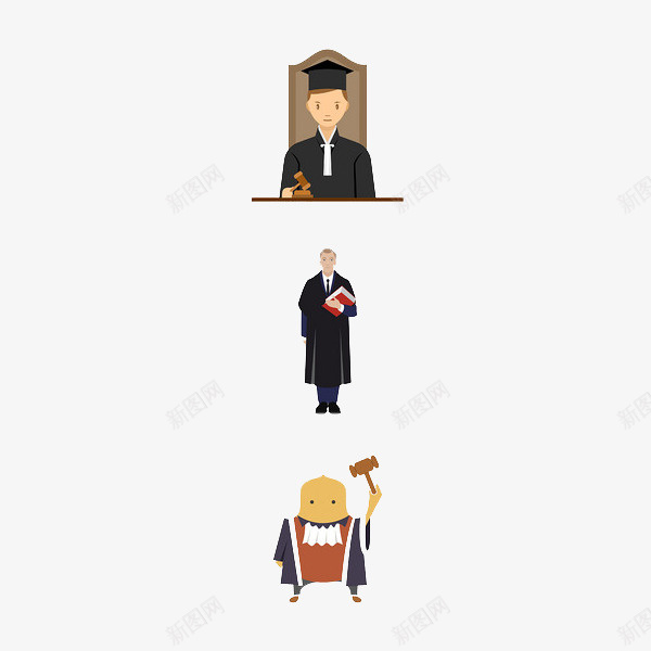 卡通法官png免抠素材_88icon https://88icon.com 卡通手绘 彩画 木槌 水彩画 法官 装饰图案