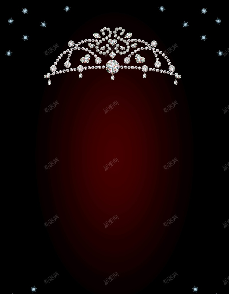 矢量女神公主皇冠背景ai设计背景_88icon https://88icon.com 公主 奢华 女神 海报 生日 皇冠 矢量 背景 酒红色 钻石 矢量图