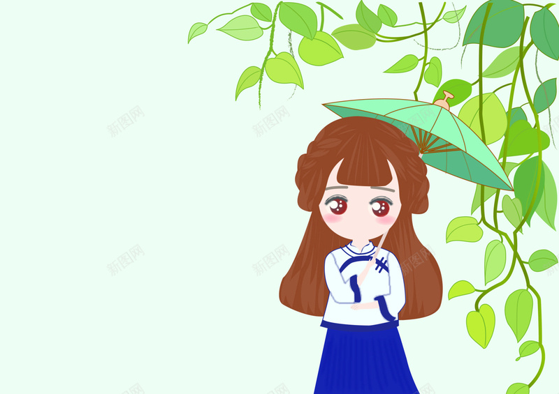 卡通民国女孩海报背景矢量图ai设计背景_88icon https://88icon.com 卡通 卡通海报 女孩 手绘 民国 海报 童趣 矢量图