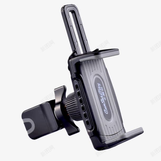 车载手机支架黑色一个png免抠素材_88icon https://88icon.com 产品实物 多功能带按键 手机架 汽车手机支架