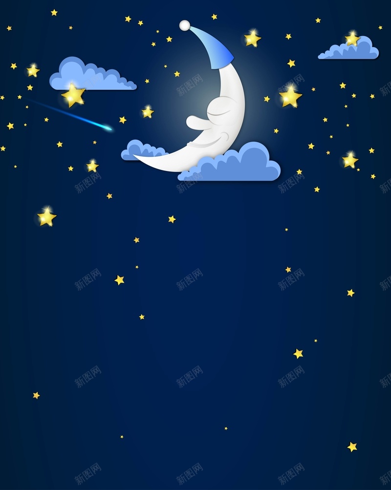 矢量卡通儿童画月亮夜晚背景ai设计背景_88icon https://88icon.com 儿童画 卡通 夜晚 手绘 星星 月亮 矢量 童趣 背景 蓝色 矢量图