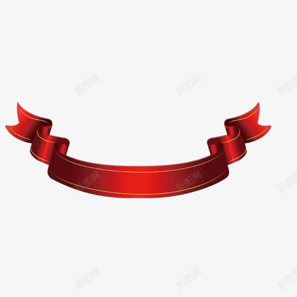 漂浮彩带喜庆红色彩带psd免抠素材_88icon https://88icon.com 喜庆红色彩带