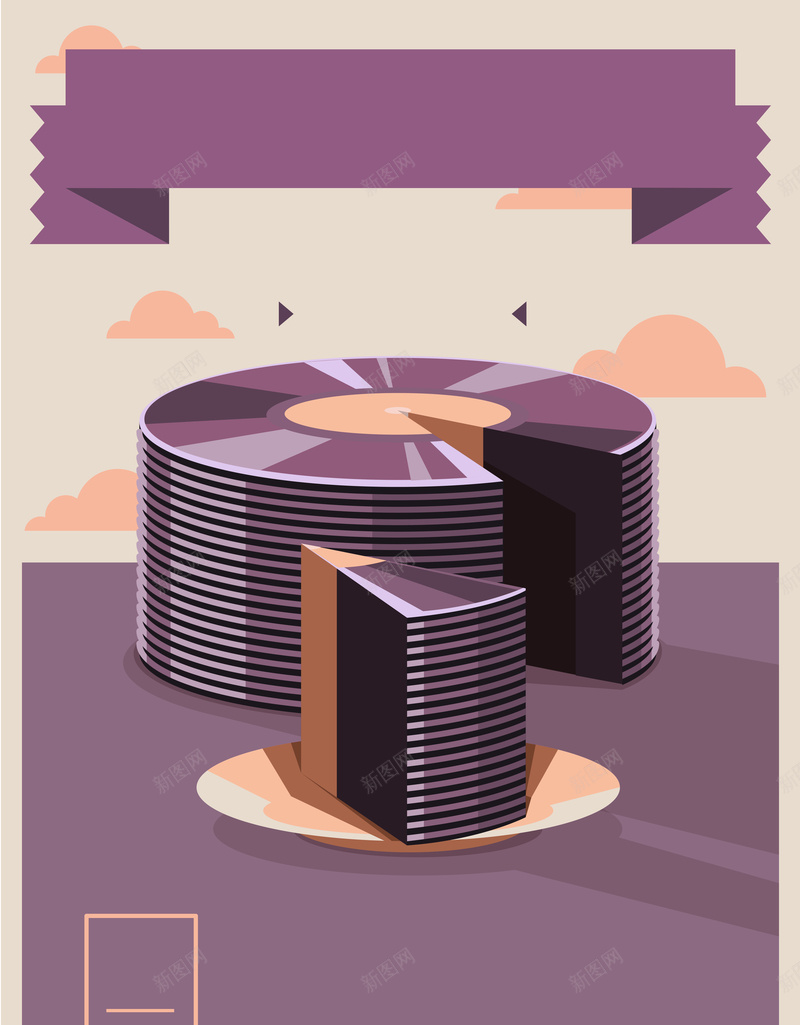 紫色矢量蛋糕海报ai设计背景_88icon https://88icon.com 几何 扁平 海报 渐变 矢量 紫色 蛋糕 矢量图