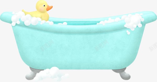 手绘蓝色浴缸里的小黄鸭png免抠素材_88icon https://88icon.com 手绘浴缸 浴缸免抠素材 浴缸里的小黄鸭 蓝色浴缸 趴在浴缸边