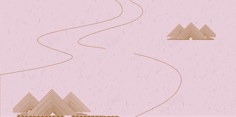 中国风线条简约水墨H5背景psd设计背景_88icon https://88icon.com 中国风 创意海报 古建筑 水墨H5背景素材 禅意 简约 粉色H5背景素材 线条