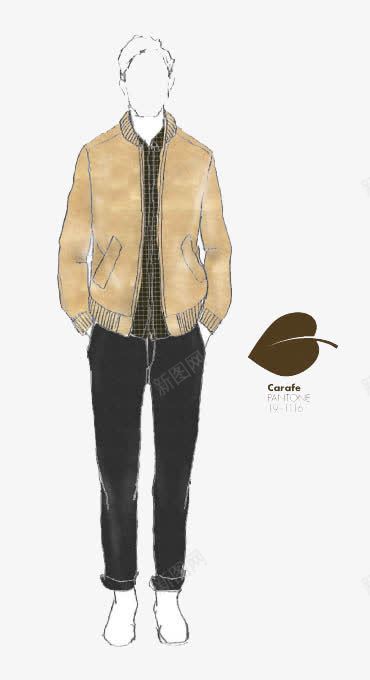 简约男装插画稿png免抠素材_88icon https://88icon.com 手绘时装 手绘时装模特 时装设计插画