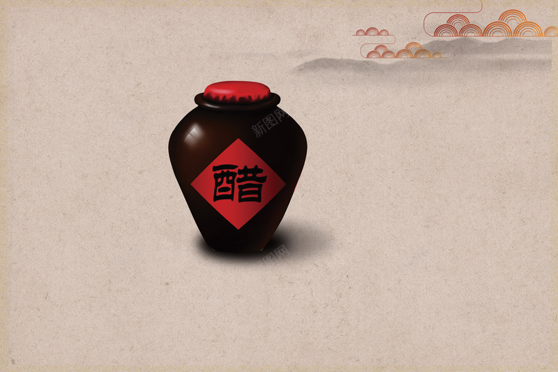 饮食文化之陈醋海报背景psd设计背景_88icon https://88icon.com 海报设计 美食宣传 美食展板 美食招贴 美食海报 陈醋 餐饮 饮食文化 饮食文化之陈醋psd素材