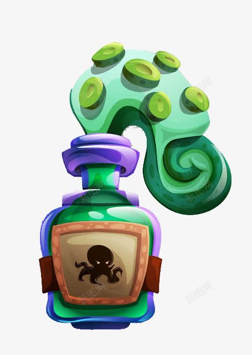 药剂瓶png免抠素材_88icon https://88icon.com 瓶子 绿色 药瓶