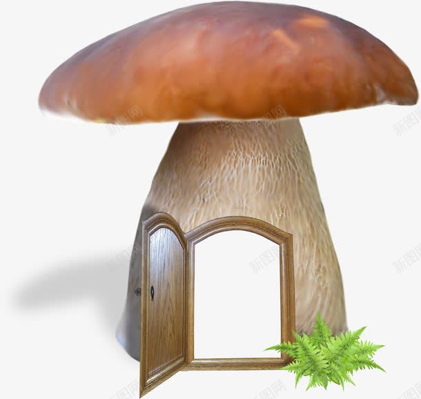 创意蘑菇门png免抠素材_88icon https://88icon.com 创意蘑菇 大门 木门 蘑菇