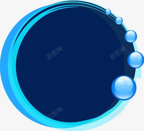 蓝色梦幻泡泡圆形边框矢量图ai免抠素材_88icon https://88icon.com 圆形 梦幻 泡泡 蓝色 边框 矢量图