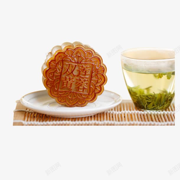 茶水月饼png免抠素材_88icon https://88icon.com 双莲黄蓉 月饼 茶水