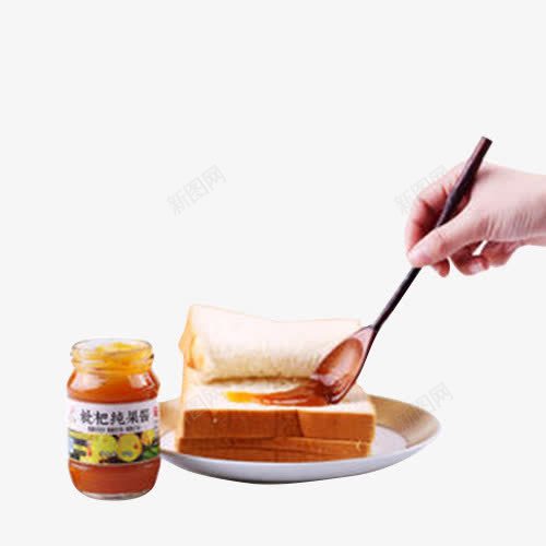 枇杷果酱粘面包png免抠素材_88icon https://88icon.com PNG 产品实物 枇杷果酱 面包