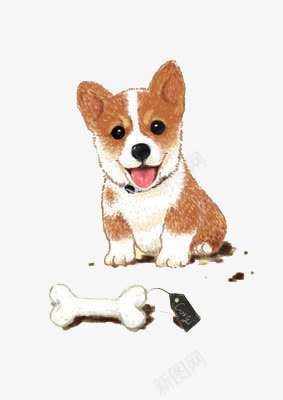 柯基卡通png免抠素材_88icon https://88icon.com 卡通 手绘 柯基 萌