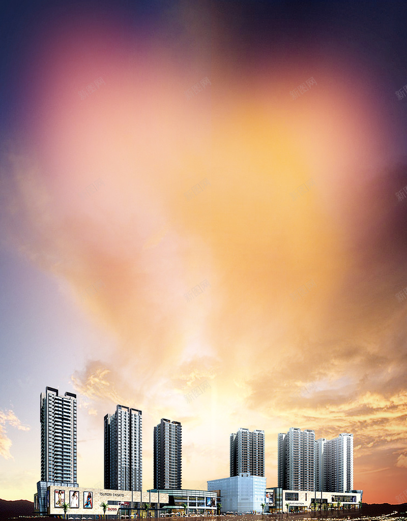 辉煌的城市背景psd_88icon https://88icon.com 交通陶醉 天空 建筑物 摄影 风景