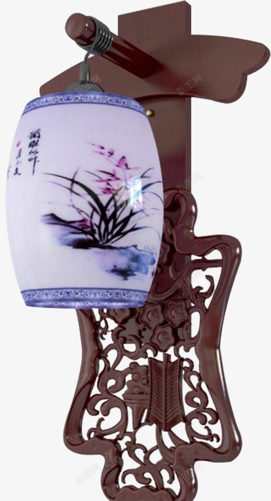 中式木质灯具壁灯png免抠素材_88icon https://88icon.com 中式 中式壁灯 台灯 壁灯 复古壁灯 家装 木质 灯具 照明灯 花草