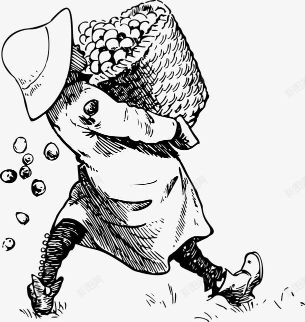 掉落的果实矢量图ai免抠素材_88icon https://88icon.com 免费矢量下载 手绘人物 掉落的果实 插画 矢量图
