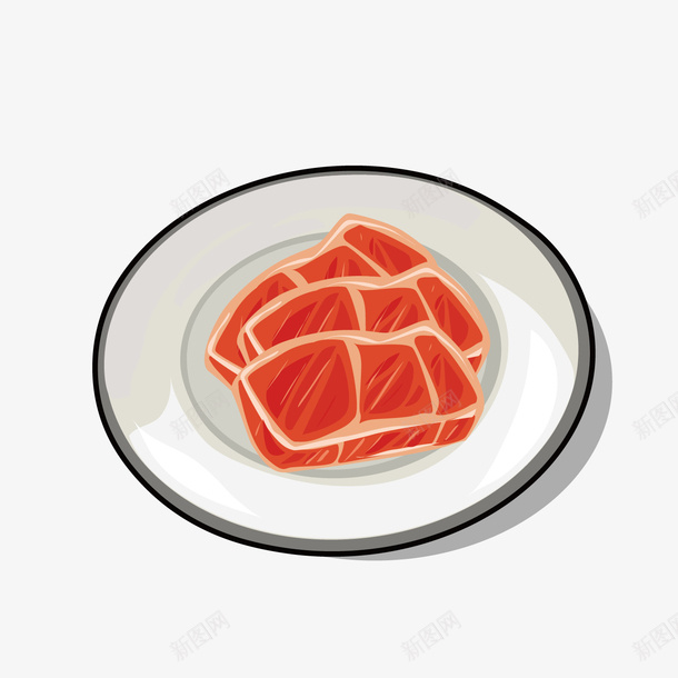 手绘肉类矢量图ai免抠素材_88icon https://88icon.com 卡通猪肉 手绘猪肉 猪瘦肉 猪肉 瘦肉 肉食设计 矢量图