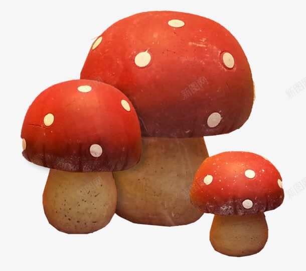 红色小蘑菇png免抠素材_88icon https://88icon.com 红色 菌类 蘑菇 食品