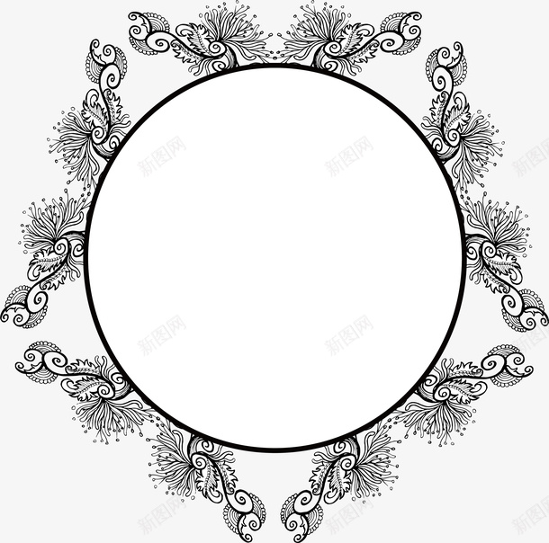 手绘花朵标题框矢量图eps免抠素材_88icon https://88icon.com 手绘标题框 手绘花纹 欧式标题框 欧式花纹 浪漫标题框 矢量png 矢量图