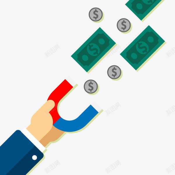 商务吸铁石矢量图ai免抠素材_88icon https://88icon.com 美元 高清 矢量图