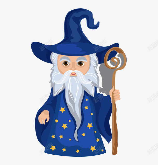 卡通手绘卡通老人png免抠素材_88icon https://88icon.com 创意 动漫动画 卡通手绘 卡通老人 简约 蓝色的帽子
