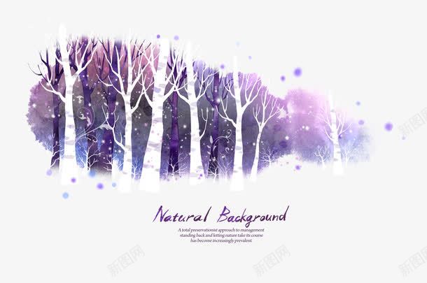 浪漫水彩背景png免抠素材_88icon https://88icon.com 树林 水彩 浪漫 背景 花朵