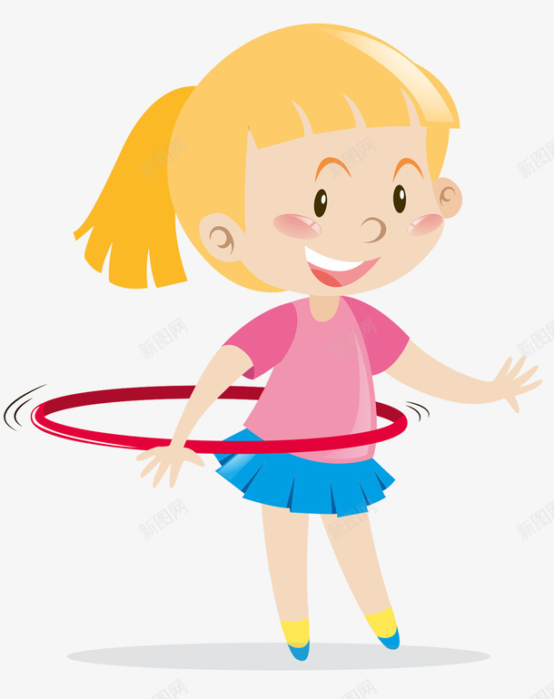 玩呼啦圈的小女孩png免抠素材_88icon https://88icon.com 卡通 呼啦圈 小女孩 玩耍