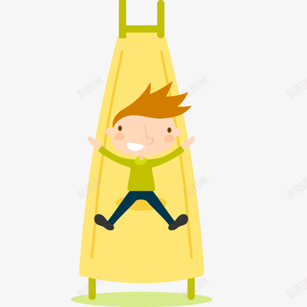 玩滑梯的小男孩人物矢量图ai免抠素材_88icon https://88icon.com 儿童 公园 卡通 快乐 手绘 玩滑梯 玩耍 男孩 矢量图