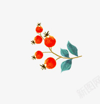 手绘红灯笼果png免抠素材_88icon https://88icon.com 手绘 红灯笼果 蓝色