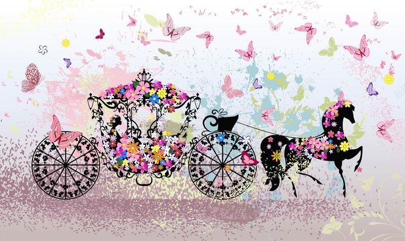 粉红马车剪影婚礼喜庆背景矢量图ai设计背景_88icon https://88icon.com 剪影 喜庆 婚礼 粉红马车 矢量图