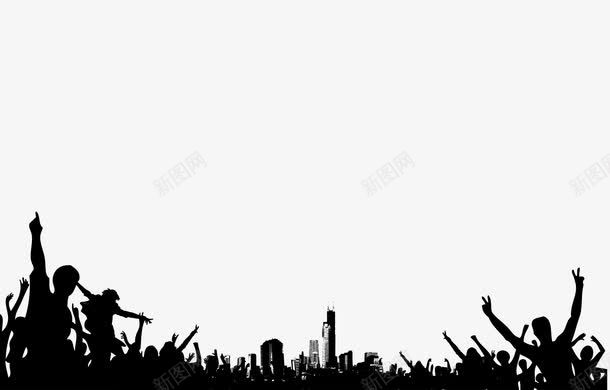 欢呼场景剪影png免抠素材_88icon https://88icon.com 剪影 场景 欢呼