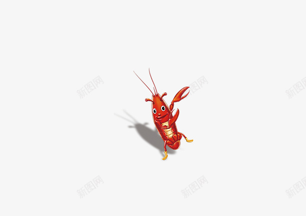 卡通手绘可爱的小龙虾psd免抠素材_88icon https://88icon.com 创意 动漫动画 卡通手绘 可爱的小龙虾 简约 红色