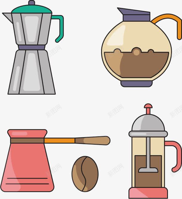 咖啡壶png免抠素材_88icon https://88icon.com 咖啡壶 手冲壶 玻璃咖啡壶 玻璃壶 红色