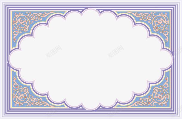 名族风相框png免抠素材_88icon https://88icon.com 中国风 名族风 相框 红色 蓝色